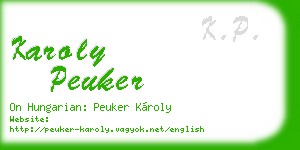 karoly peuker business card